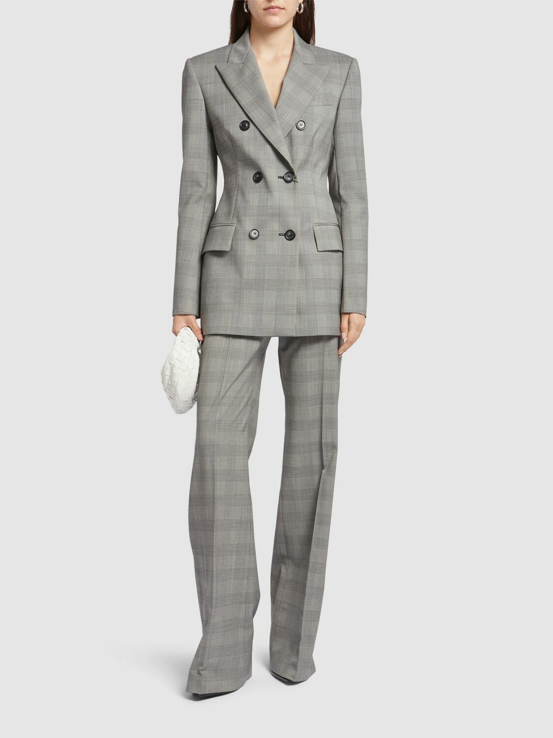 SPORTMAX Astro Wool Blend Double Breasted Blazer Sportmax