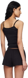 Cou Cou Black 'The Picot Regular' Tank Top