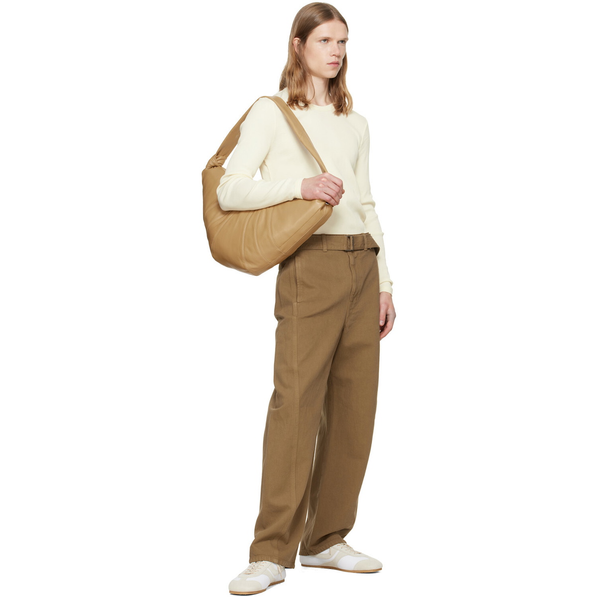 LEMAIRE Tan Large Croissant Bag