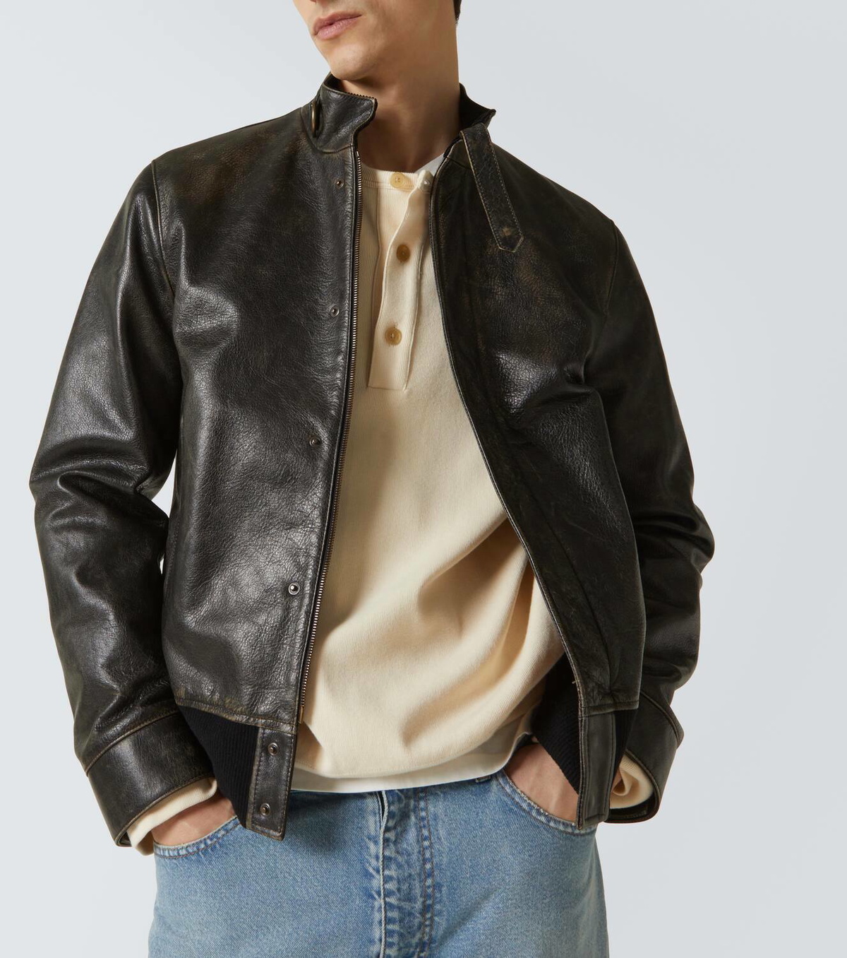 The Row Edrice leather jacket The Row