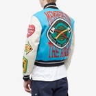 Members of the Rage Men's Classic Varsity Jacket in Algers Blue