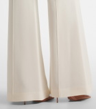 Elie Saab High-rise cady wide-leg pants