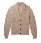 TOM FORD - Shawl-Collar Cable-Knit Cashmere and Mohair-Blend Cardigan - Neutrals