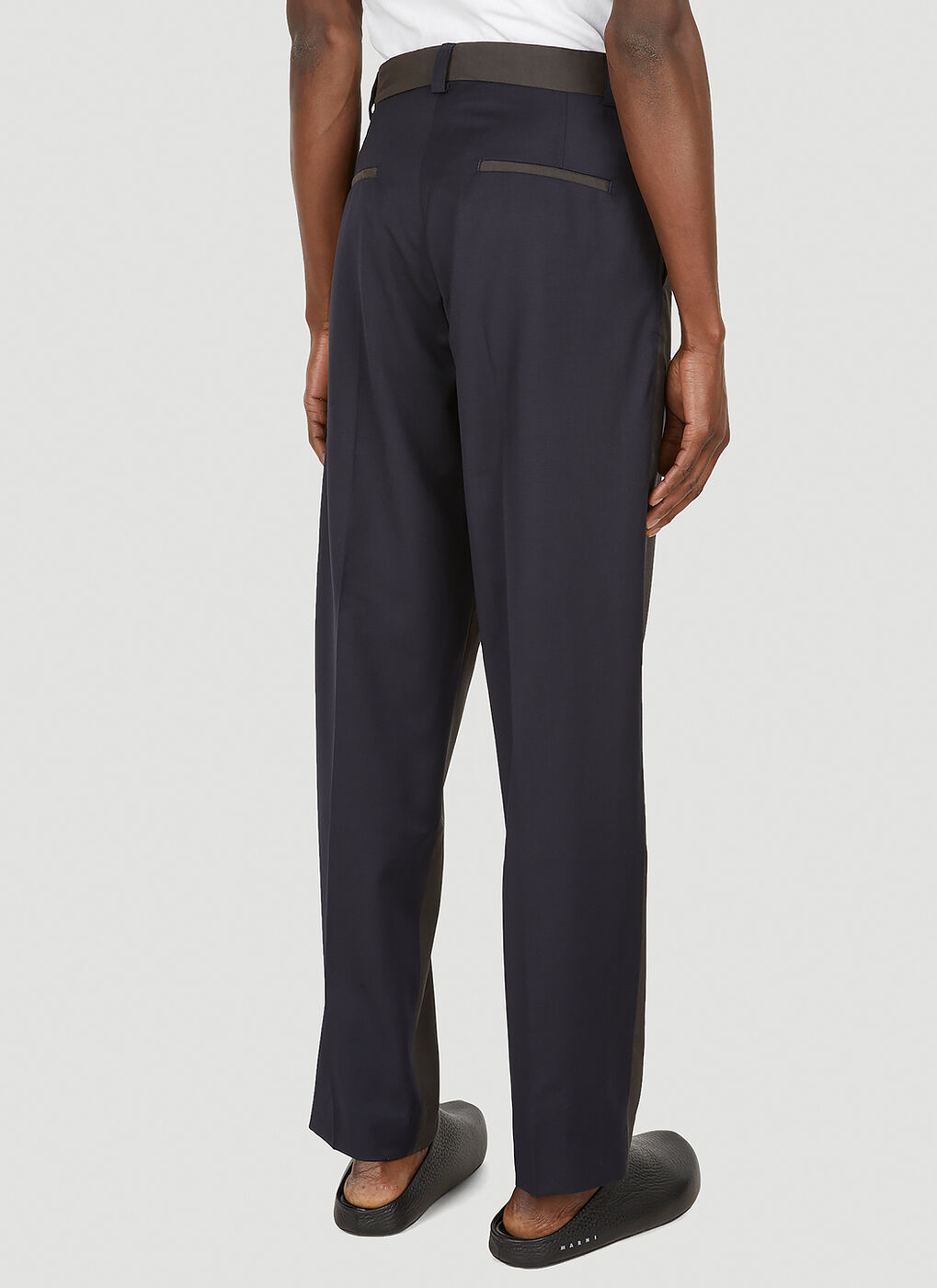 Four season cigarette pants in wool crepe | GIORGIO ARMANI Woman