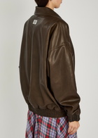 Acne Studios Leather Jacket Dark Brown