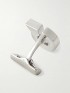 FERRAGAMO - Gancini Logo-Engraved Palladium-Plated Cufflinks