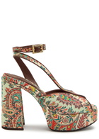 Etro Paisley-print Platform Sandals Multicoloured