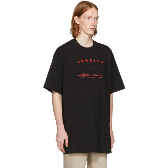 Raf Simons Black America Big Fit T-Shirt Raf Simons