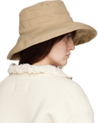 Jil Sander Beige Bucket Beach Hat