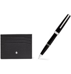 Montblanc - Meisterstück Full-Grain Leather Cardholder and Resin Ballpoint Pen Set - Black