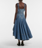 Alexander McQueen Denim midi dress