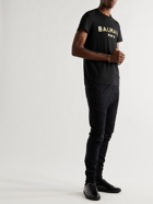 Balmain - Logo-Print Cotton-Jersey T-Shirt - Black