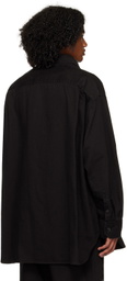 Raf Simons Black Leather Patch Shirt
