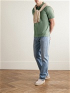 Canali - Slim-Fit Cotton-Piqué Polo Shirt - Green