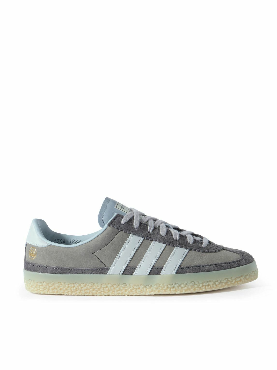adidas Originals - Roelee SPZL Suede and Leather-Trimmed Nubuck Sneakers - Gray  adidas Originals