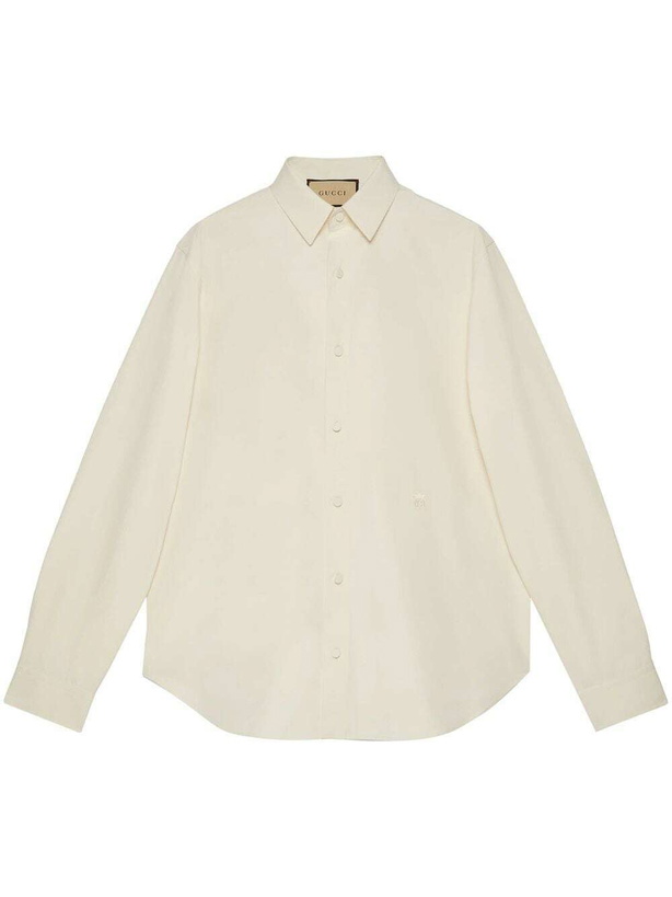 Photo: GUCCI - Embroidered Cotton Shirt