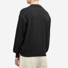 Uniform Bridge Men's Argyle Collar Cardigan in Black