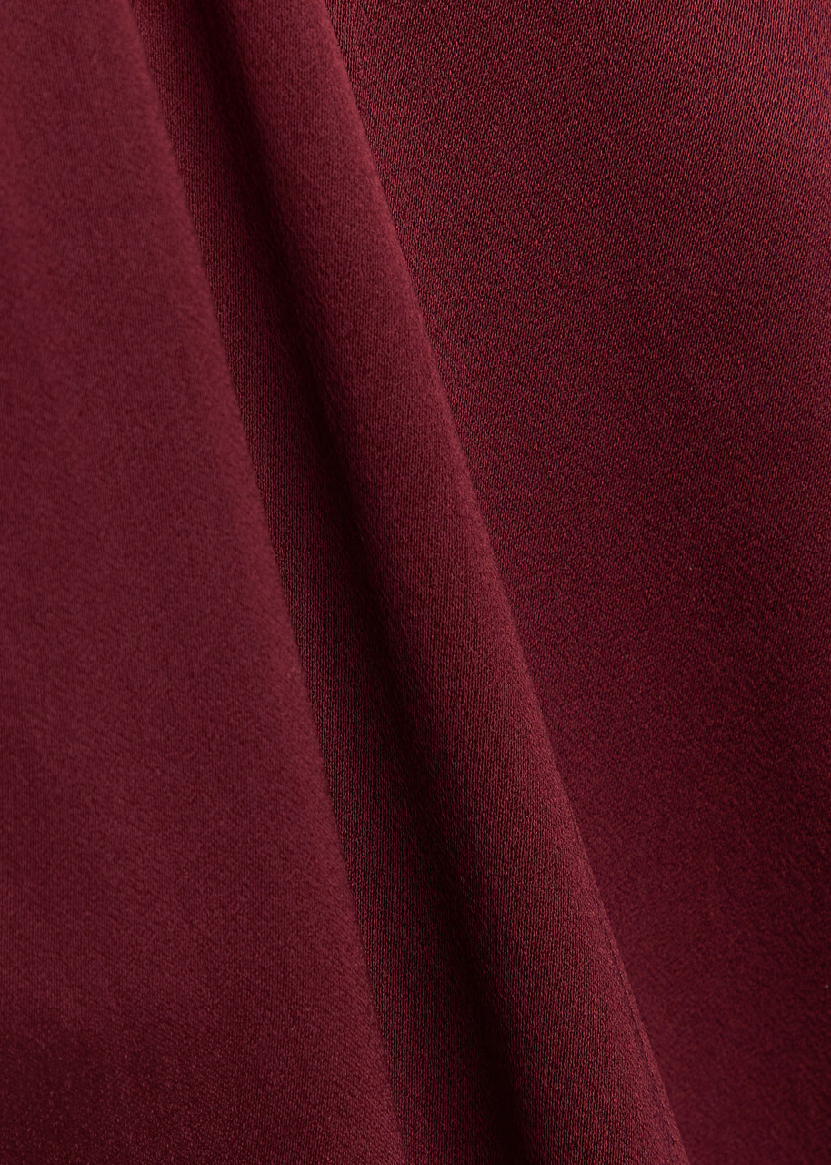 Simkhai Kyra Pintuck Wide-leg Satin Trousers Red