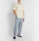 Engineered Garments - Button-Down Collar Floral-Print Striped Cotton Shirt - Yellow