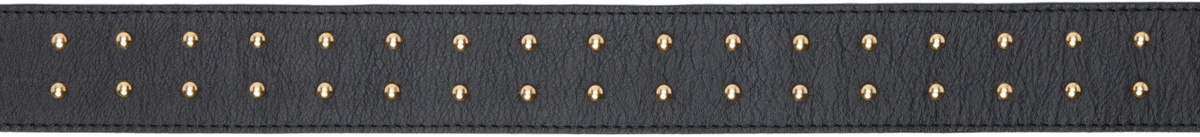 Ernest W. Baker Black Studded Large Buckle Belt