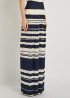 Veronica Beard Heron Striped Wide-leg Trousers Navy