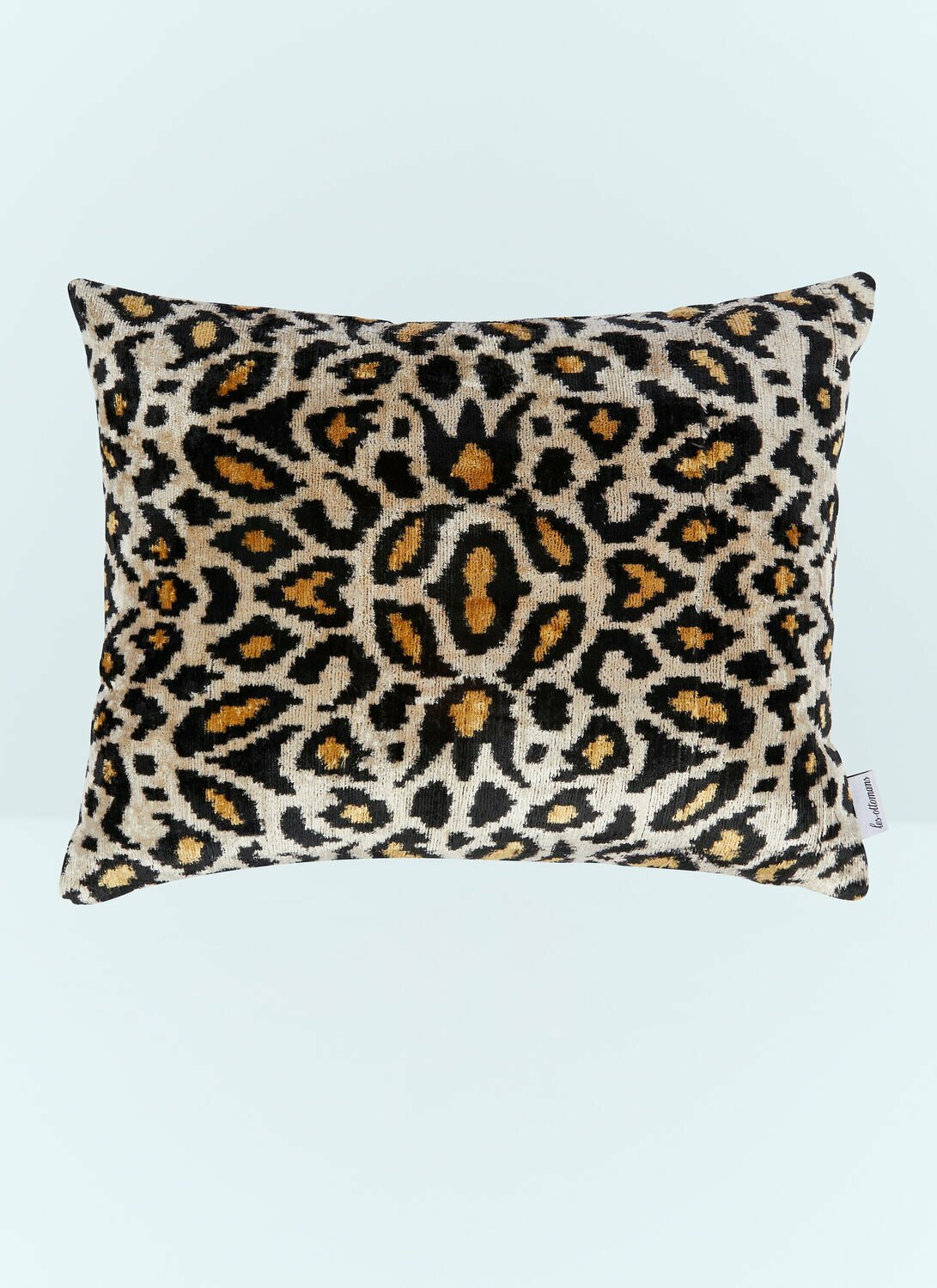 Les Ottomans Leopard Print Velvet Cushion