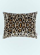 Les Ottomans Leopard Print Velvet Cushion