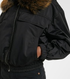 Saint Laurent Shearling-trimmed blouson jacket