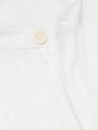 SMR Days - Cavalet Grandad-Collar Bib-Front Cotton-Voile Shirt - White