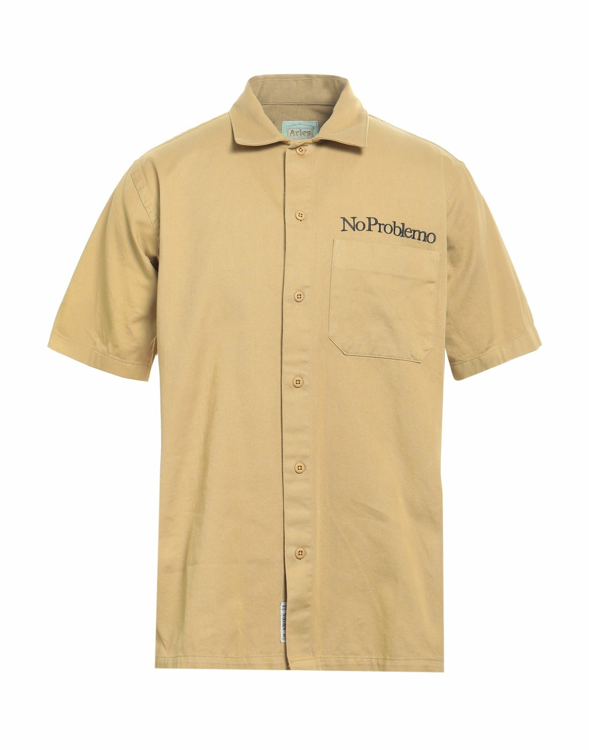 Aries Mens Denim shirt in Sage green