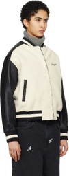 Axel Arigato Off-White & Black Saul Varsity Bomber Jacket