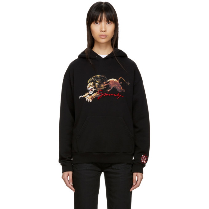 Photo: Givenchy Black Embroidered Lion Hoodie