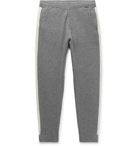 Theory - Astine Tapered Striped Wool and Cashmere-Blend Sweatpants - Gray
