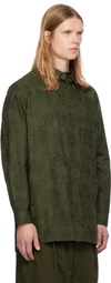 Y's For Men Khaki Flower Jacquard Shirt