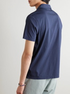 Mr P. - Garment-Dyed Cotton-Jersey Polo Shirt - Blue