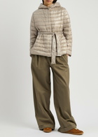 Herno Hooded Quilted Shell Jacket Cream