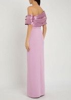Solace London Alexis Off-the-shoulder Crepe Maxi Dress Lilac
