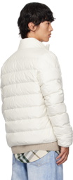 Moncler White Baudinet Down Jacket