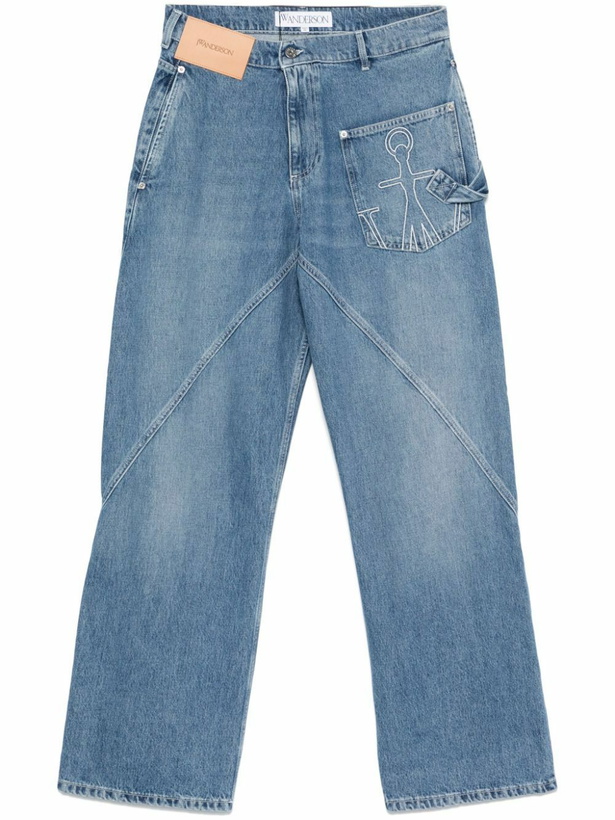 JW Anderson Gray Double Waistband Jeans JW Anderson