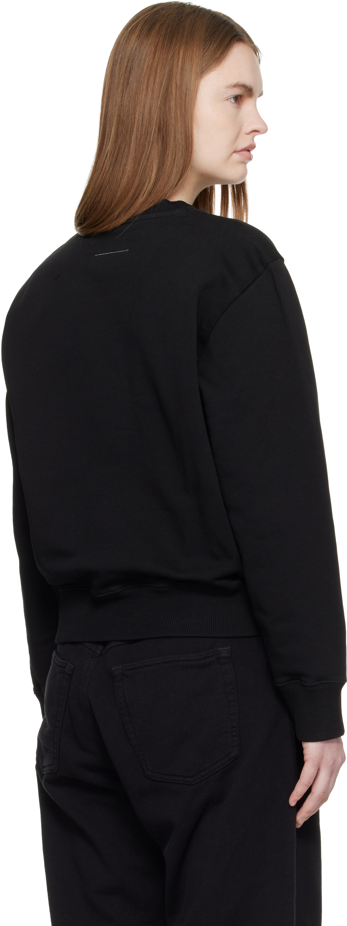 MM6 Maison Margiela Black Cotton Sweatshirt