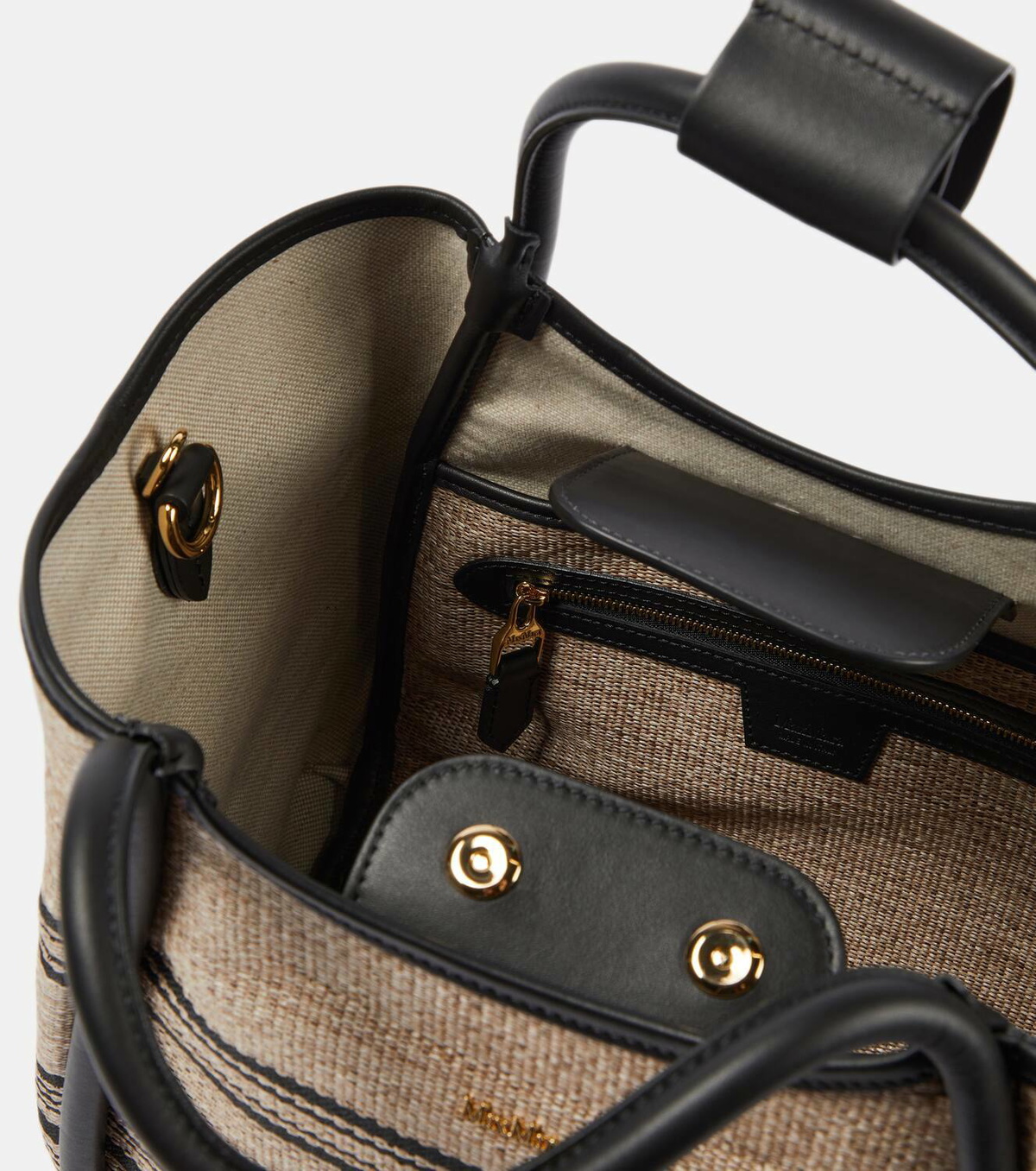 ショルダーバッグ・ポシェット MAX MARA Marine Stripe Tote Bag Max Mara Marine Medium striped tote bag Max Mara