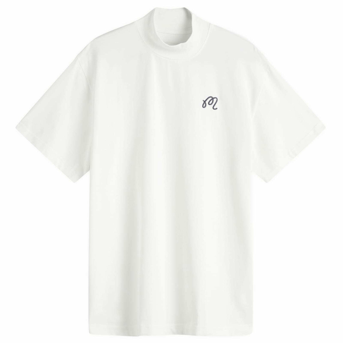 Malbon Men's Mare Mockneck T-Shirt in White Malbon Golf
