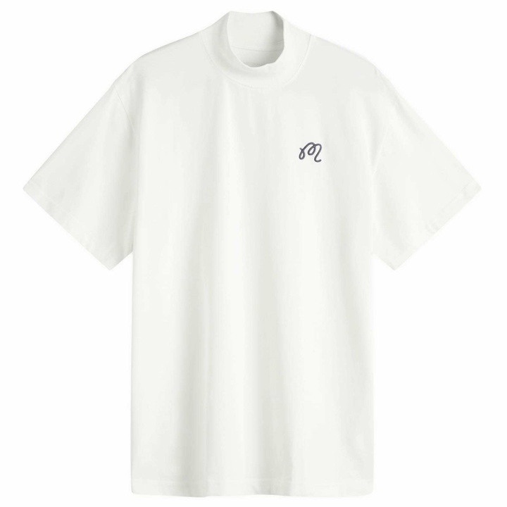 Photo: Malbon Men's Mare Mockneck T-Shirt in White