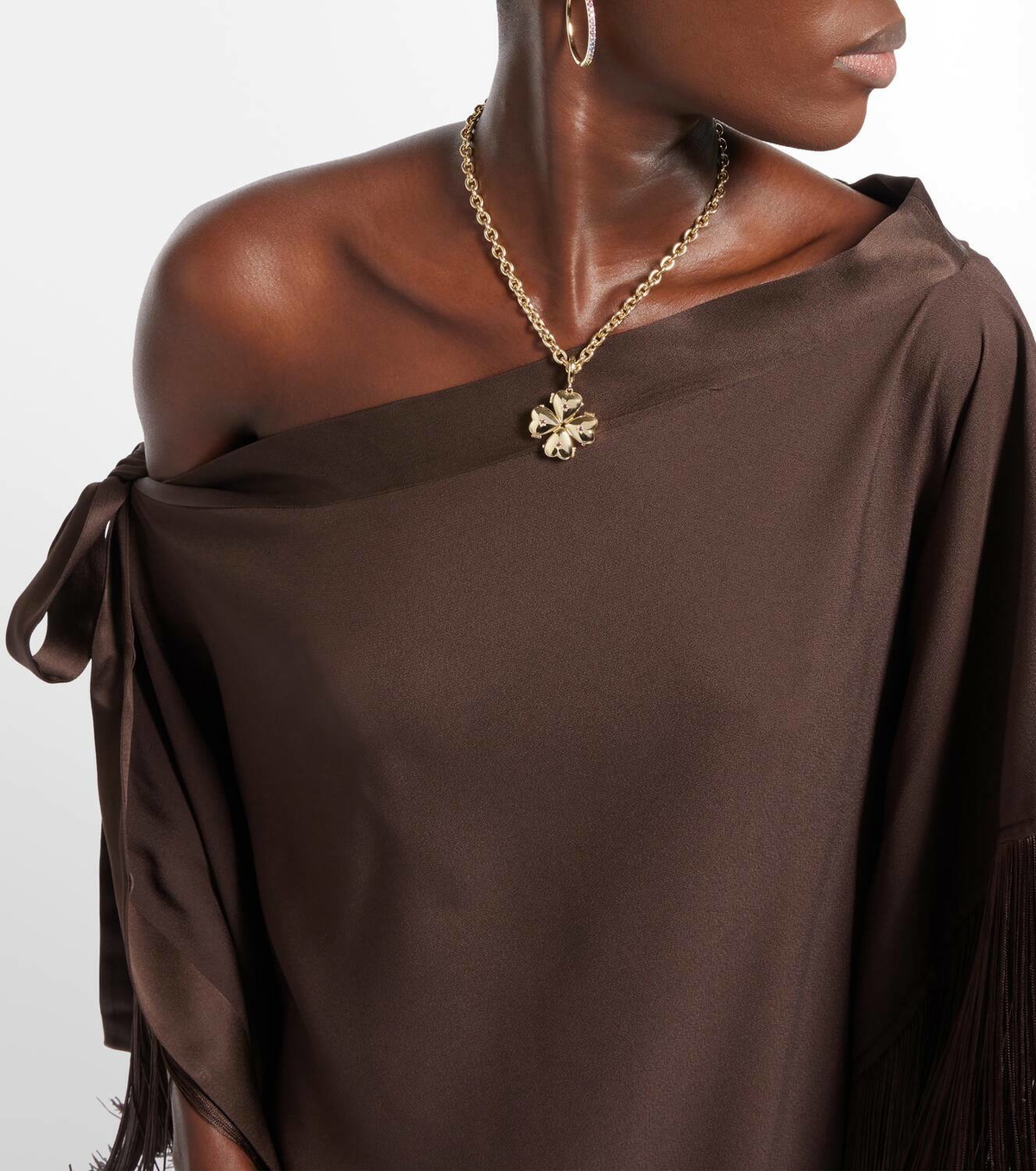 Lauren Rubinski Bruno 14kt gold pendant necklace with tourmalines