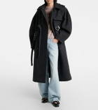 Ganni Belted wool and cashmere-blend coat