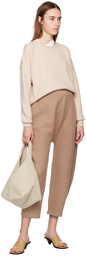 Lauren Manoogian Tan Taper Lounge Pants