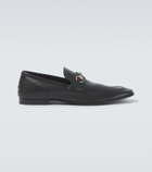 Gucci Como Horsebit Web Stripe leather loafers