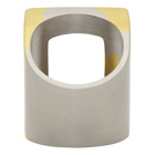 A-Cold-Wall* Gold and Silver Oversize Gold 2 Ring