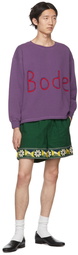 Bode Purple Rickrack Namesake Sweatshirt