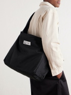 Neighborhood - Newspaper Herringbone Cotton Messenger Bag - Black